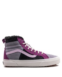 Sneakers alte in pelle scamosciata multicolori di Vans