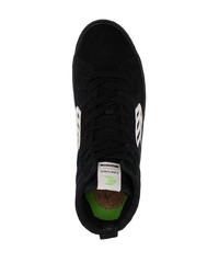 Sneakers alte in pelle scamosciata nere e bianche di Cariuma