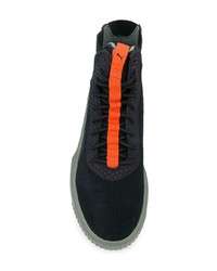 Sneakers alte in pelle scamosciata nere di Puma