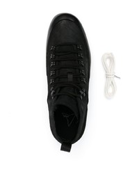 Sneakers alte in pelle scamosciata nere di Roa