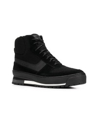 Sneakers alte in pelle scamosciata nere di Calvin Klein
