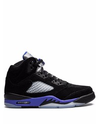 Sneakers alte in pelle scamosciata nere di Jordan