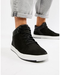 Sneakers alte in pelle scamosciata nere di Timberland