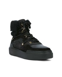 Sneakers alte in pelle scamosciata nere di Buscemi