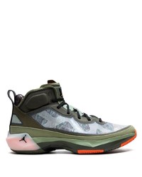 Sneakers alte in pelle scamosciata verde oliva di Jordan