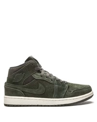 Sneakers alte in pelle scamosciata verde scuro di Jordan