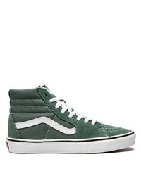 Sneakers alte in pelle scamosciata verde scuro di Vans