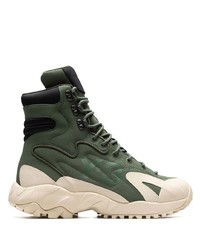 Sneakers alte in pelle scamosciata verde scuro di Y-3