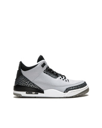 Sneakers alte in pelle stampate argento di Jordan