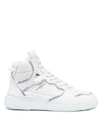 Sneakers alte in pelle stampate bianche e nere di Givenchy