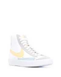 Sneakers alte in pelle stampate bianche di Nike