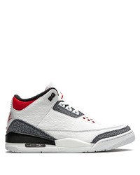 Sneakers alte in pelle stampate bianche di Jordan