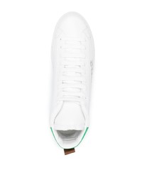 Sneakers alte in pelle stampate bianche di DSQUARED2
