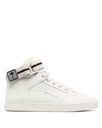 Sneakers alte in pelle stampate bianche di Palm Angels