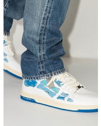 Sneakers alte in pelle stampate bianche di Amiri