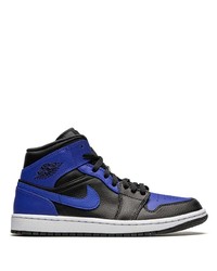 Sneakers alte in pelle stampate blu scuro di Jordan