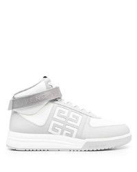 Sneakers alte in pelle stampate grigie di Givenchy