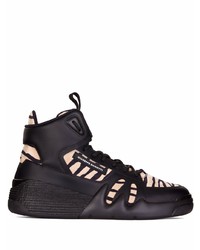 Sneakers alte in pelle stampate nere di Giuseppe Zanotti