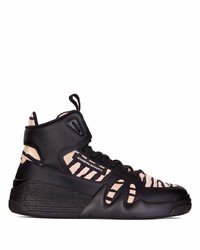 Sneakers alte in pelle stampate nere di Giuseppe Zanotti