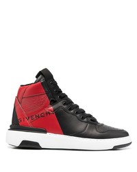 Sneakers alte in pelle stampate nere di Givenchy