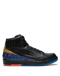 Sneakers alte in pelle stampate nere di Jordan
