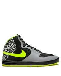 Sneakers alte in pelle stampate nere di Nike