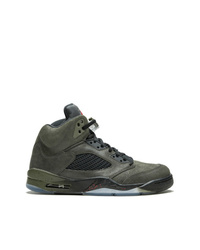 Sneakers alte in pelle verde oliva di Jordan