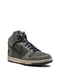 Sneakers alte in pelle verde oliva di Nike