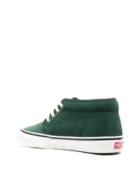 Sneakers alte in pelle verde scuro di Vans