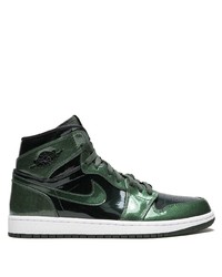 Sneakers alte in pelle verde scuro di Jordan