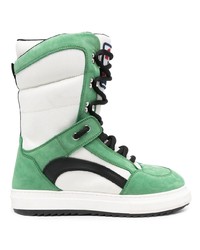 Sneakers alte in pelle verdi di DSQUARED2