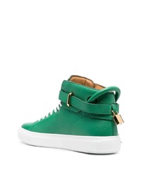 Sneakers alte in pelle verdi di Buscemi
