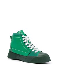 Sneakers alte in pelle verdi di JW Anderson