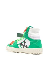 Sneakers alte in pelle verdi di Off-White
