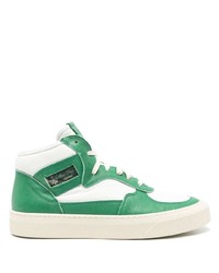 Sneakers alte in pelle verdi di Rhude