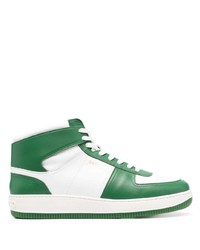 Sneakers alte in pelle verdi di Sandro