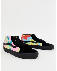 Sneakers alte mimetiche multicolori di Vans