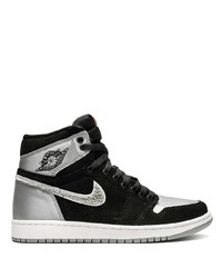 Sneakers alte nere e argento di Jordan
