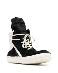 Sneakers alte nere e bianche di Rick Owens