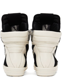 Sneakers alte nere e bianche di Rick Owens