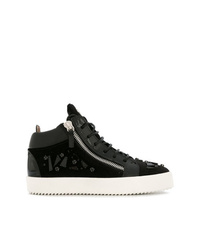 Sneakers alte nere e bianche di Giuseppe Zanotti Design
