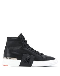 Sneakers alte nere e bianche di Philipp Plein