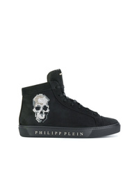 Sneakers alte nere e bianche di Philipp Plein