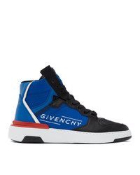 Sneakers alte nere e blu di Givenchy
