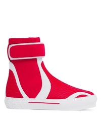 Sneakers alte rosse di Burberry