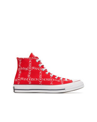 Sneakers alte rosse di Converse