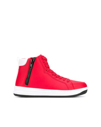 Sneakers alte rosse di Ea7 Emporio Armani