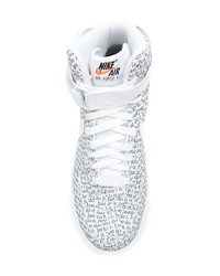 Sneakers alte stampate bianche di Nike