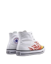 Sneakers alte stampate bianche di Converse