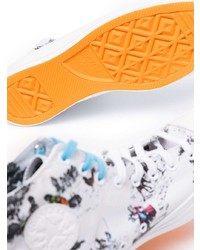 Sneakers alte stampate bianche di Converse